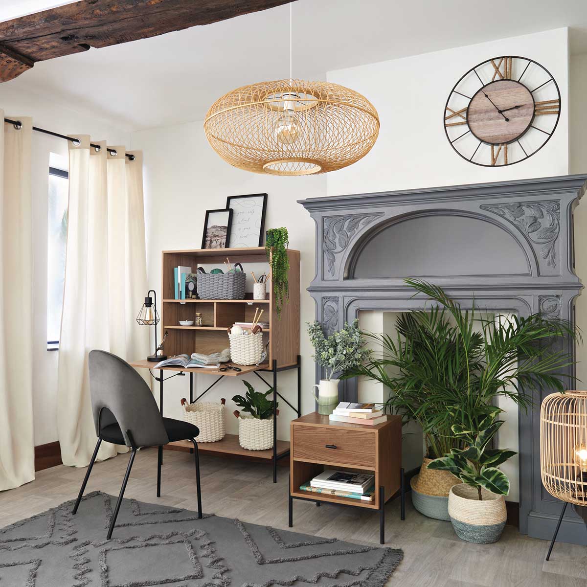 Candeeiro de mesa FLAVE preto 46cm