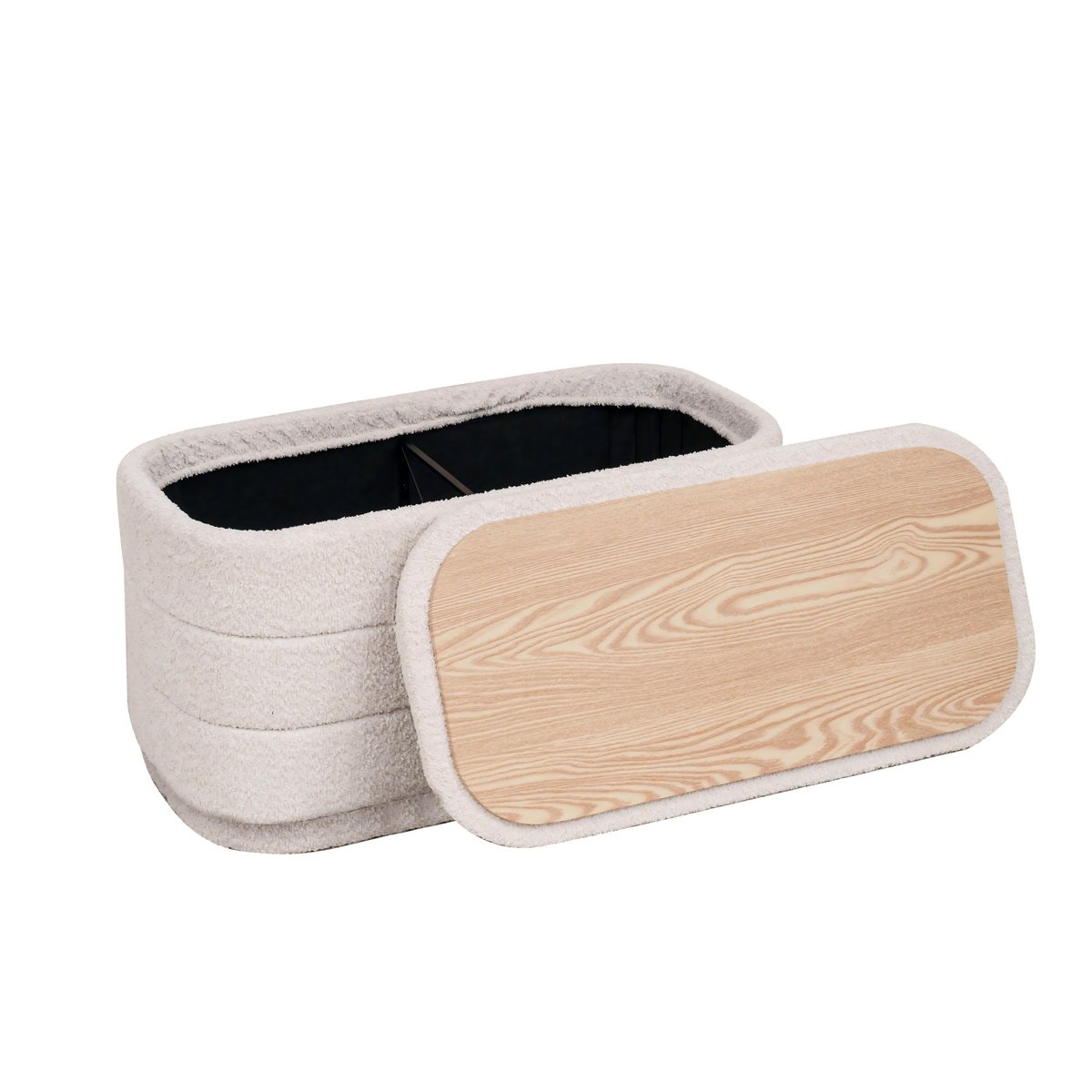 Pufe duplo/mesa YORK bege 38x76cm