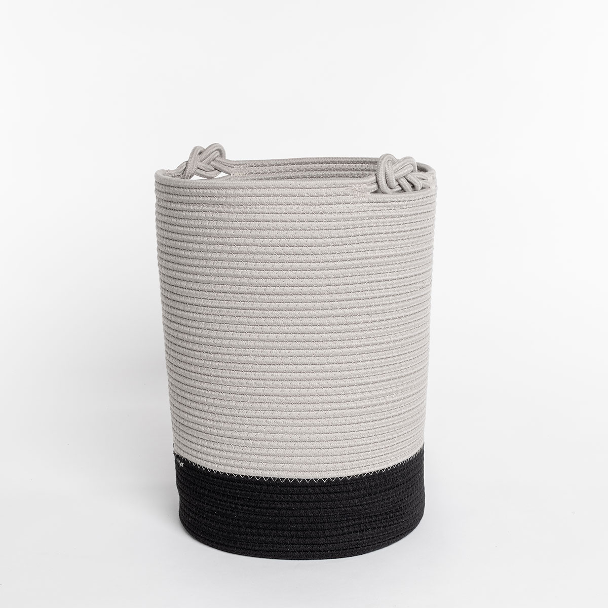 Cesto de roupa wc bege em algod&atilde;o 33x45cm