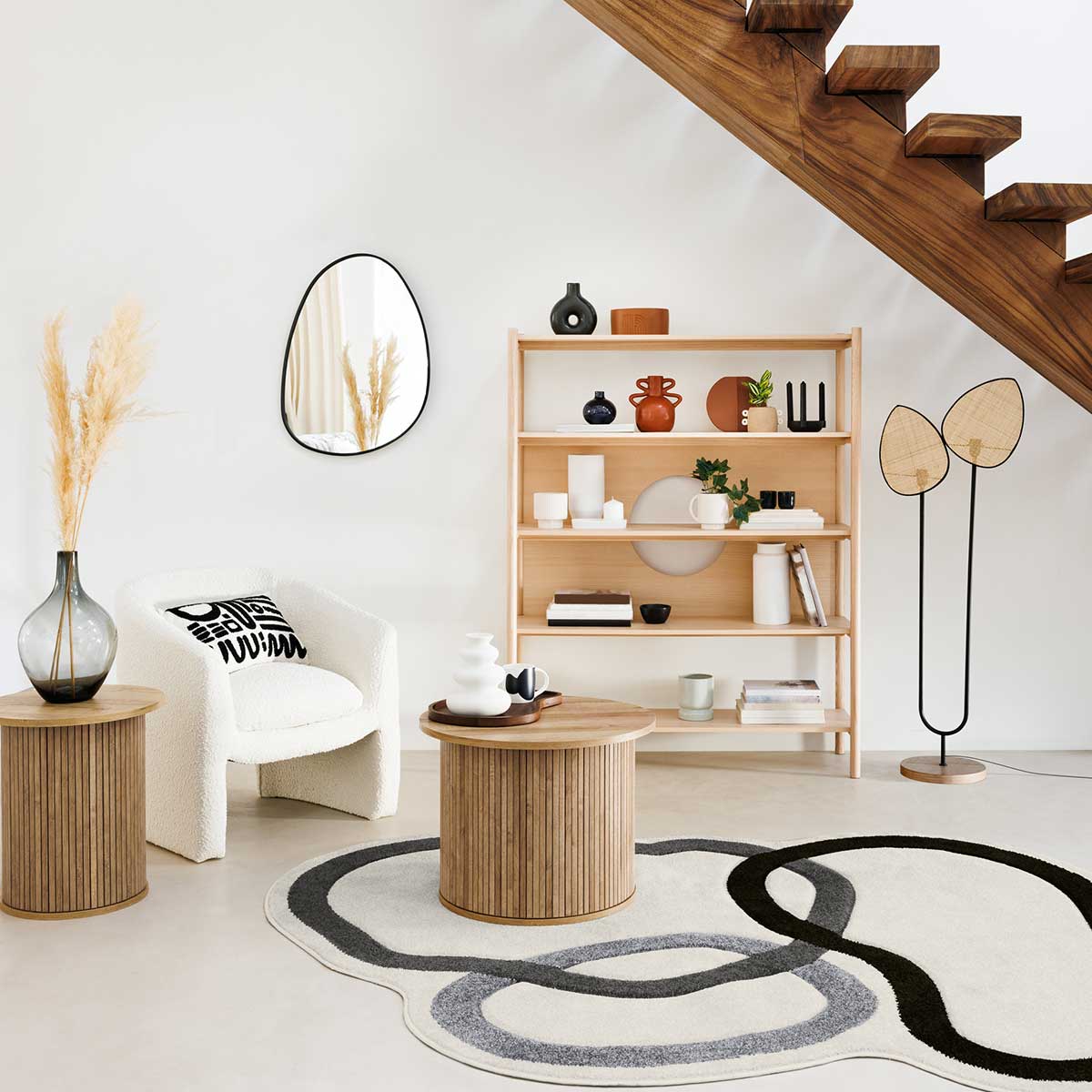 Espelho de parede preto ORGA rosalia