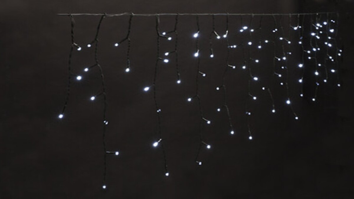 Cortina luminosa de natal branco quente 450 leds