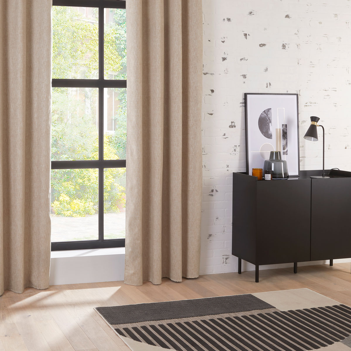 Cortina PIO opaca bege 140x260cm