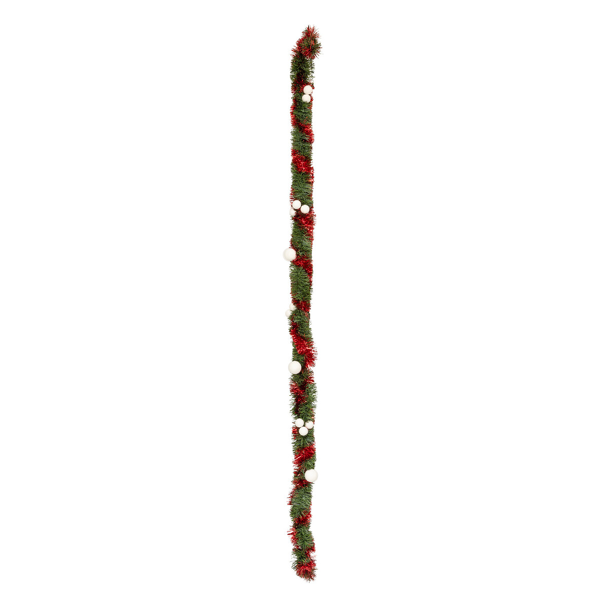 Grinalda verde com ramos vermelhos 270cm