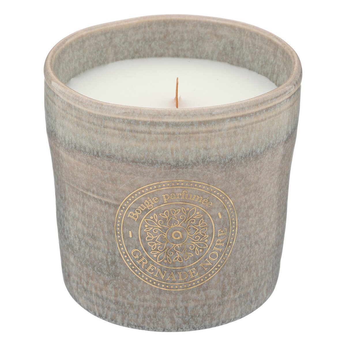 Vela perfumada GRENADA NOIR com castiçal em cerâmica 350g,  Vela perfumada GRENADA NOIR com castiçal em cerâmica 350g