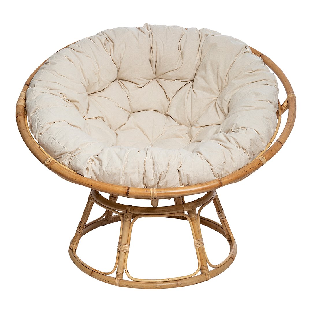 Poltrona papasan natural em bambu