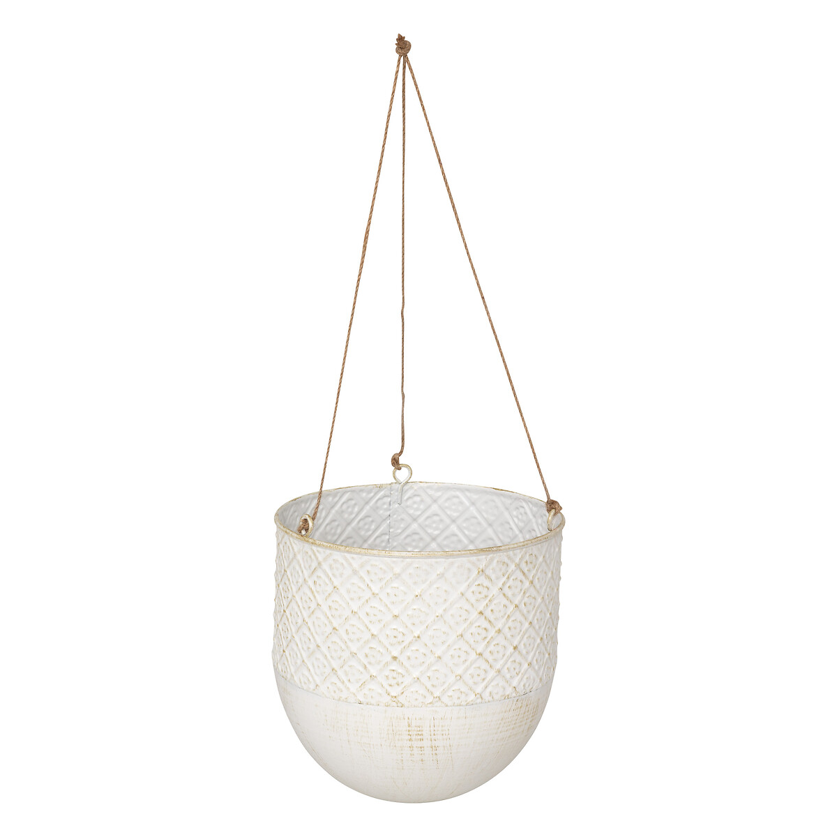 Vaso suspenso TINO em metal branco 36cm