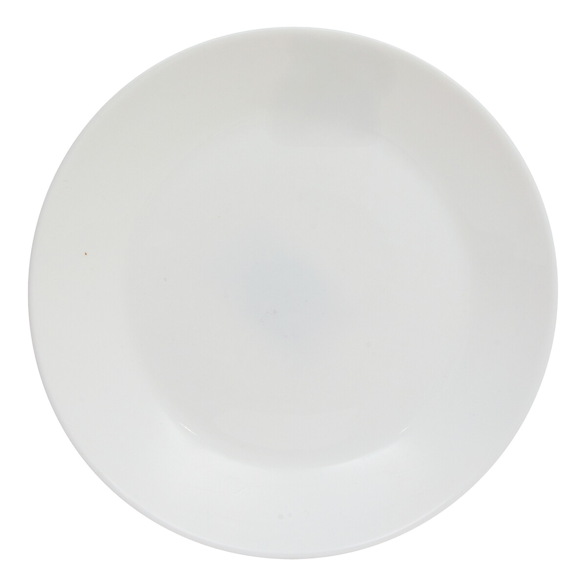 Prato de sobremesa LOUISE branco em vidro 18cm