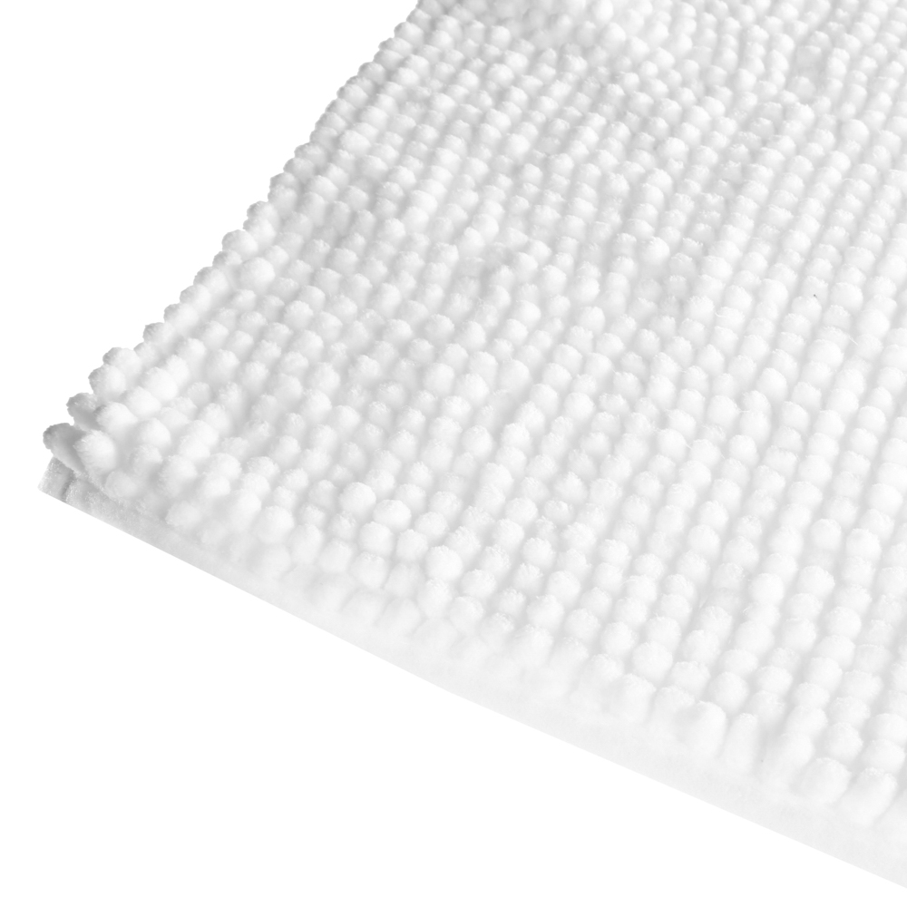 Tapete wc chenille branco 50x80cm