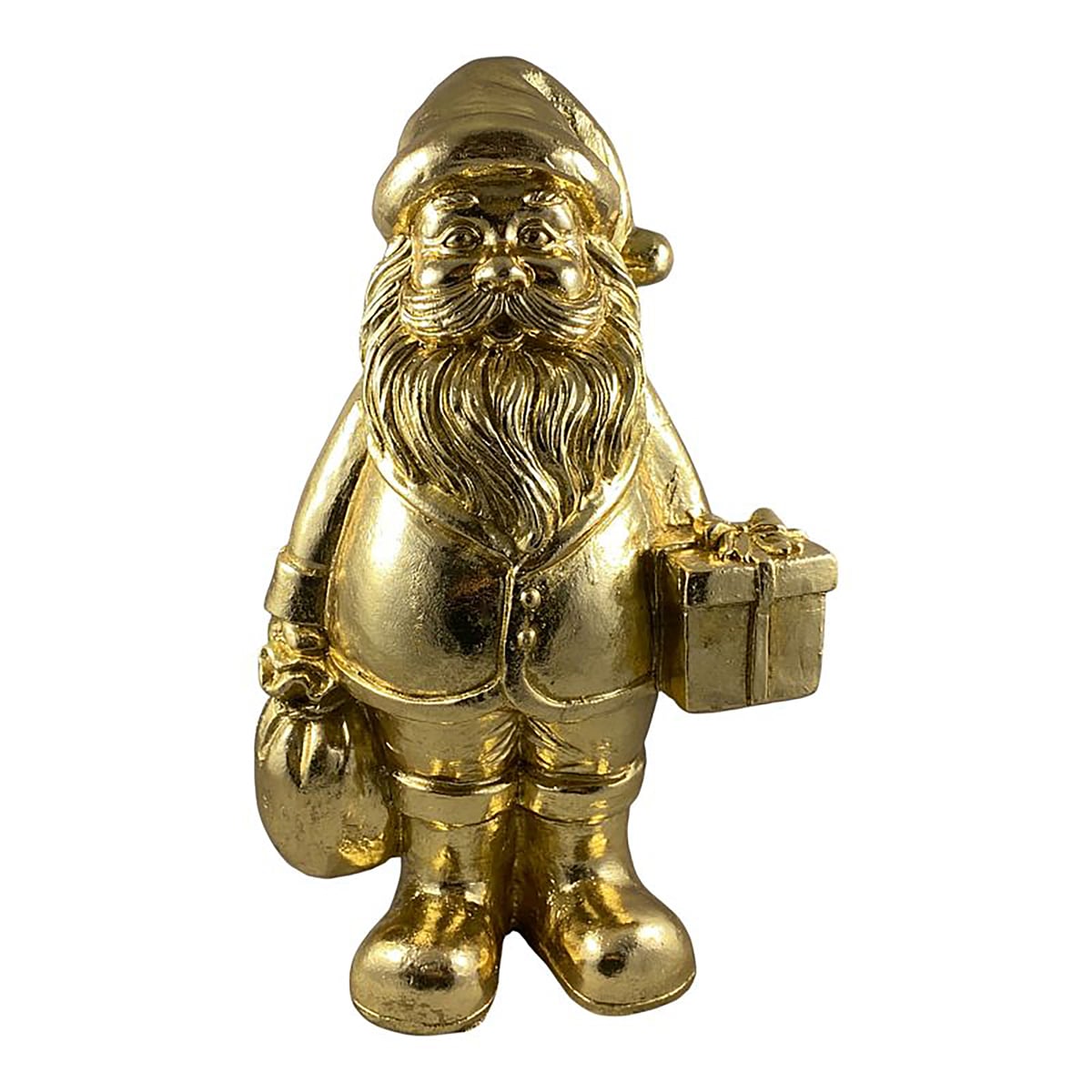 Figura Pai Natal dourado 48cm