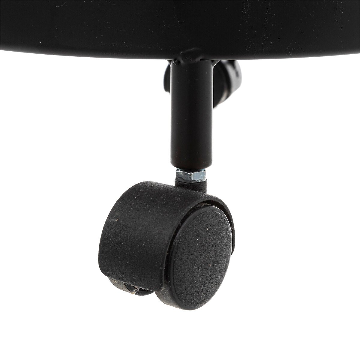 M&oacute;vel de apoio redondo MAYAJ preto em a&ccedil;o 33x76cm