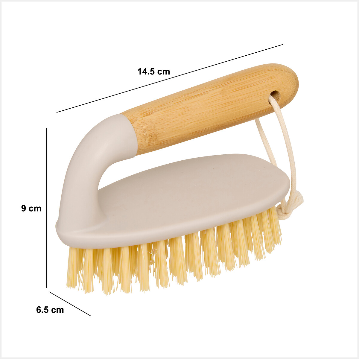 Escova r&iacute;gida com pega WOOD multicolor