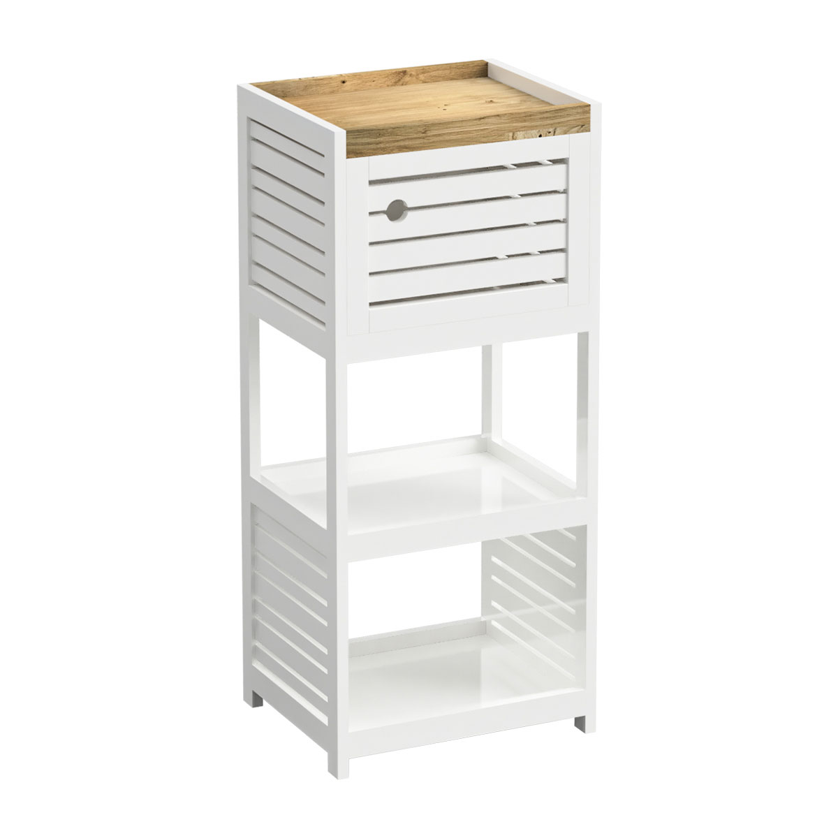 Móvel baixo wc com 1 porta e gaveta  RIO branco