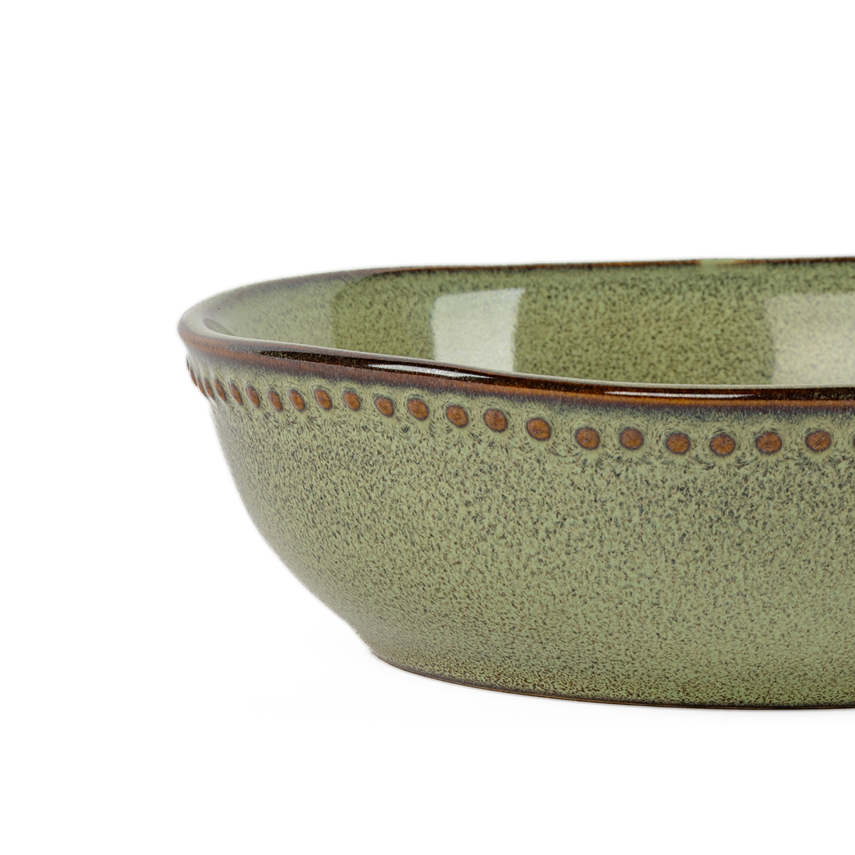 Prato de sopa CAPRI verde em cerâmica 17cm