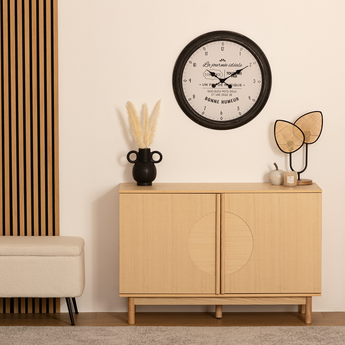 Rel&oacute;gio LIV preto 60cm