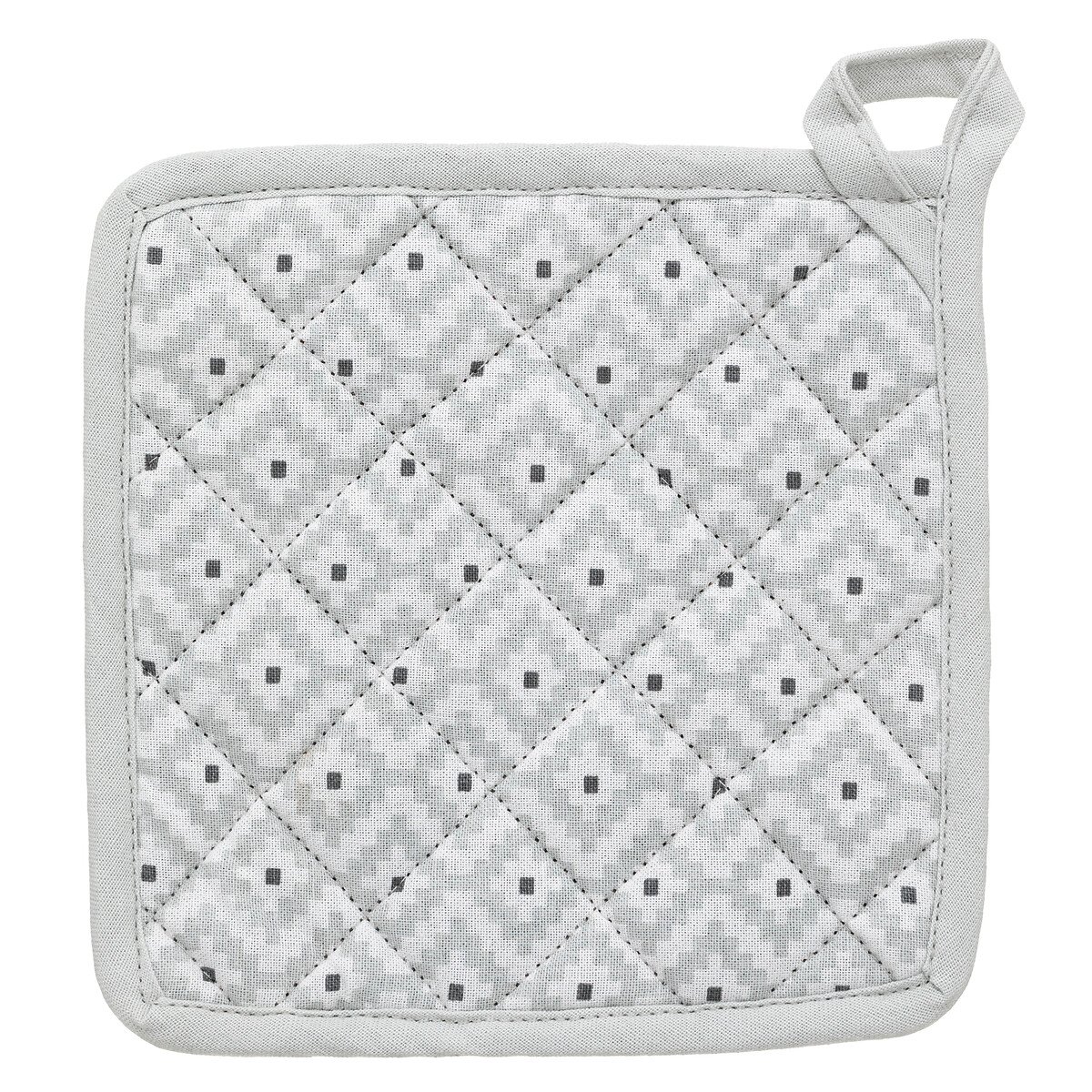 Conjunto pega e luva de cozinha cinza