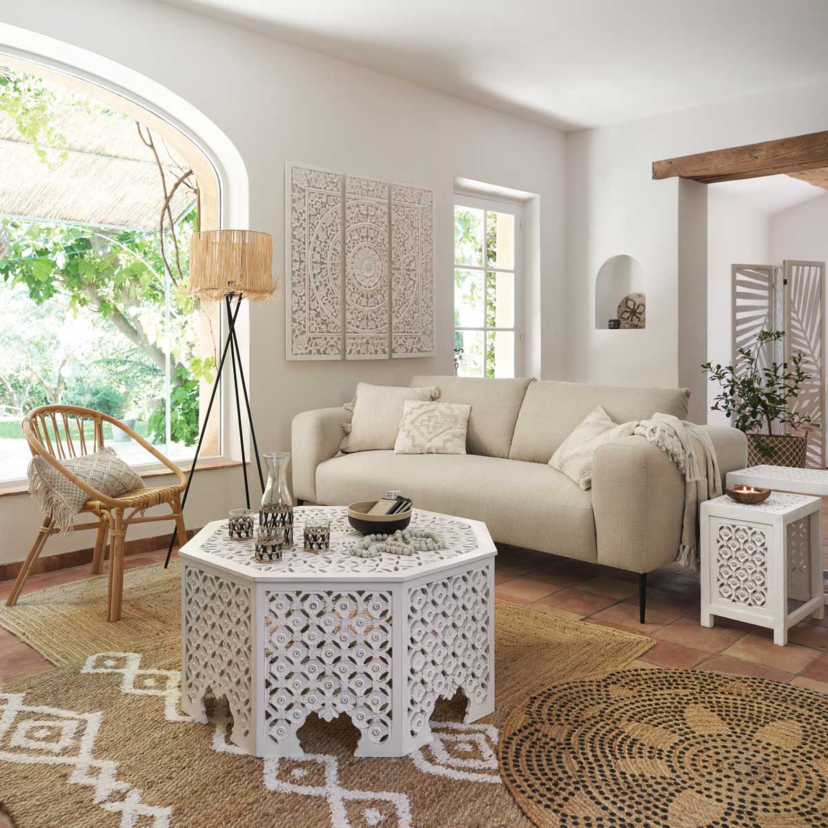 Almofada idylle FOLK macramé 30x50cm