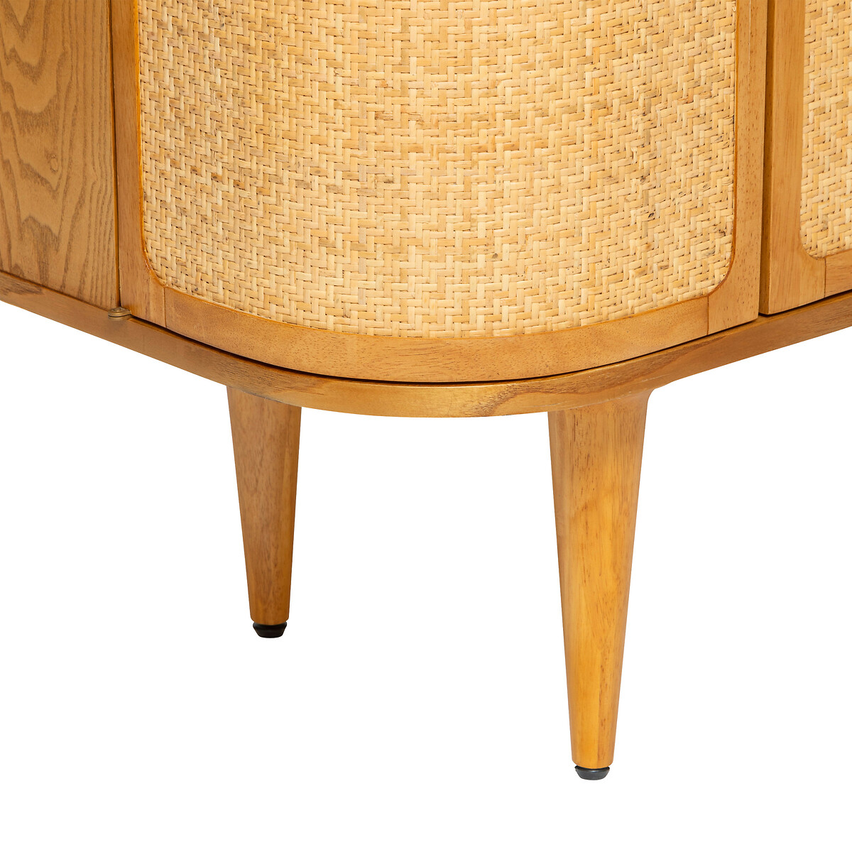 Aparador KISCO com 4 portas em mdf e rattan,  Aparador KISCO com 4 portas em mdf e rattan