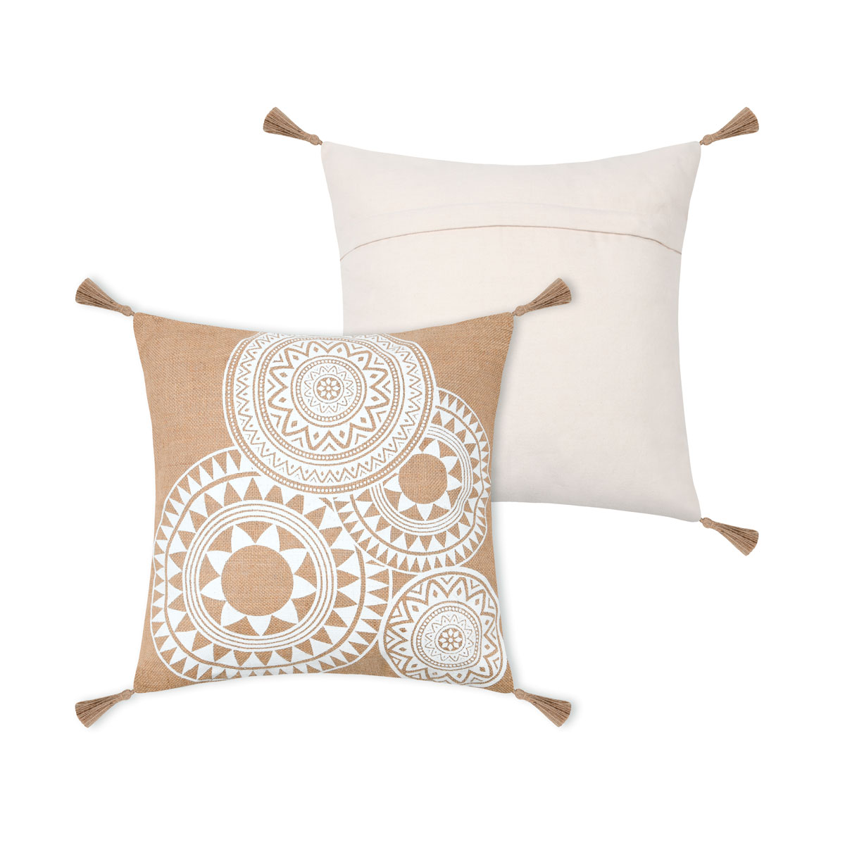 Almofada MEKONG natural em algod&atilde;o 45x45cm