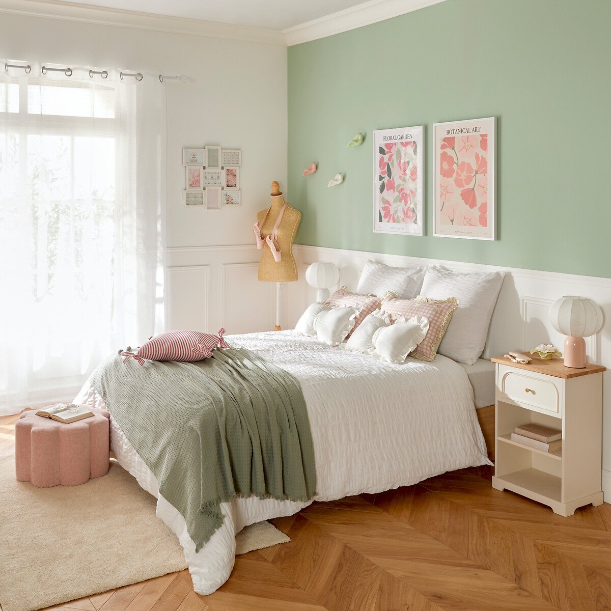 Pufe formato flor FLEUR DE ROSE rosa