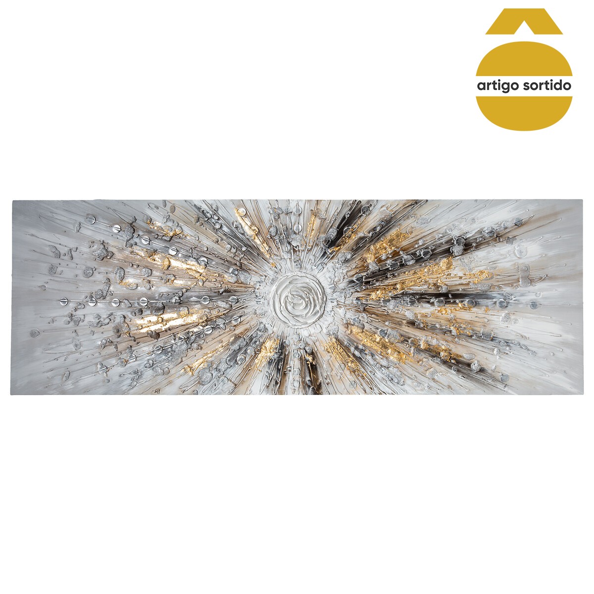 Quadro decorativo sol 50x150cm