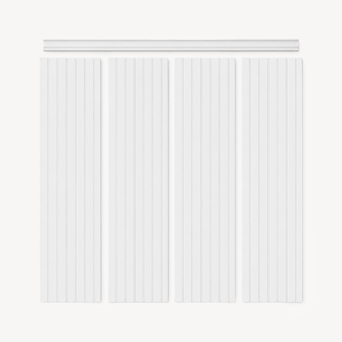 Conjunto de 4 pain&eacute;is decorativos BENY branco 100cm
