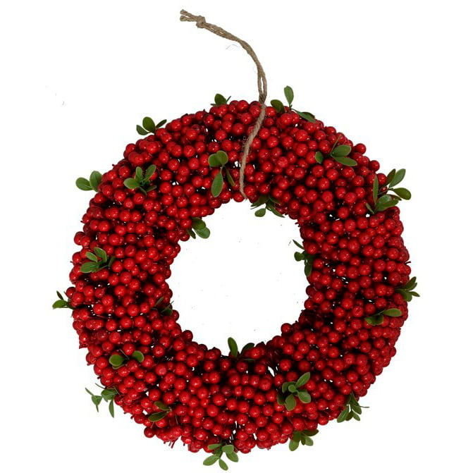 Coroa decorada com frutos silvestres