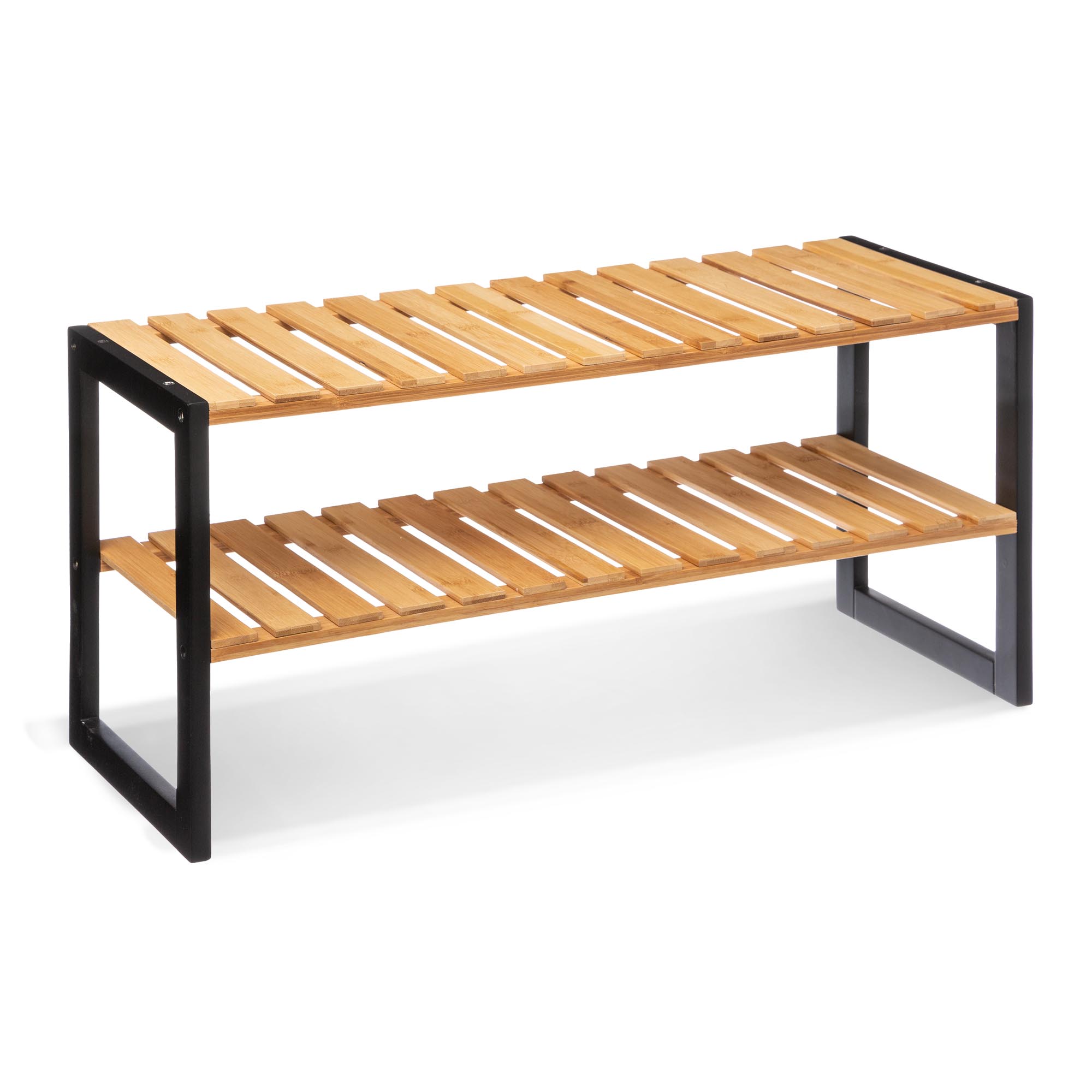 Sapateira empilh&aacute;vel bambu