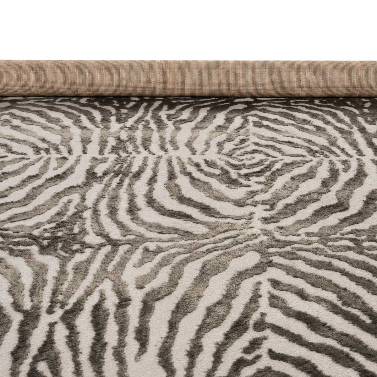 Tapete ZAHA zebra cinza antracite 133x190cm