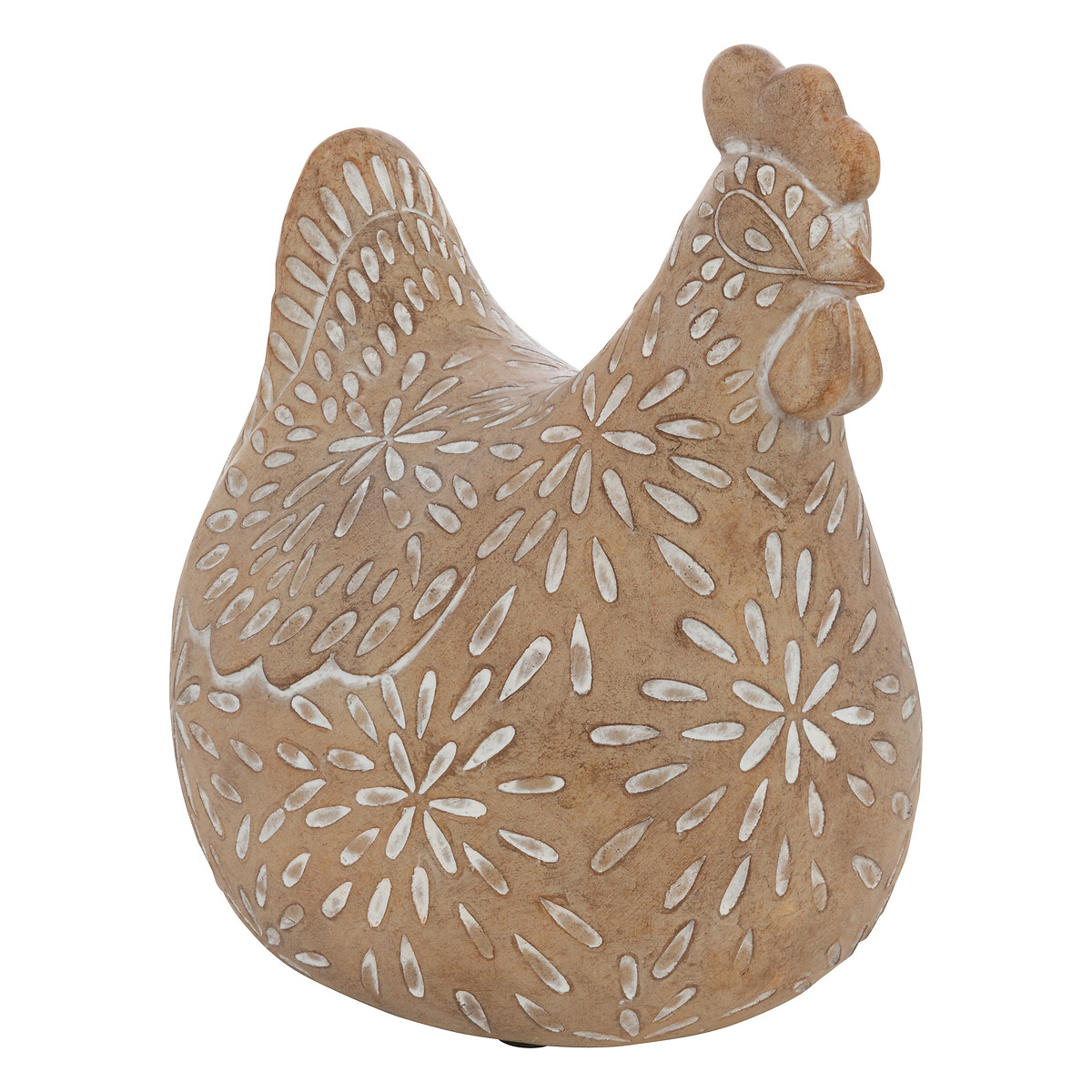 Galinha decorativo LINDO bege 10,5cm