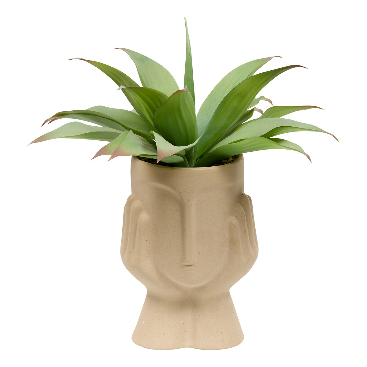 Planta agave artificial SIEN com vaso de cer&acirc;mica 48cm
