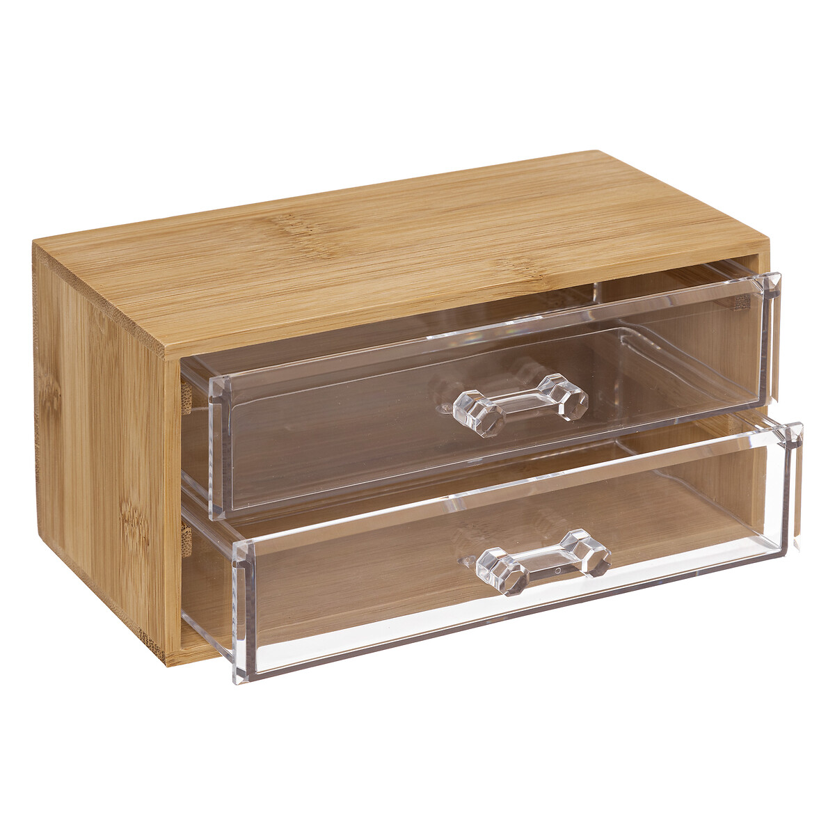 Organizador wc com 2 gavetas em bambu