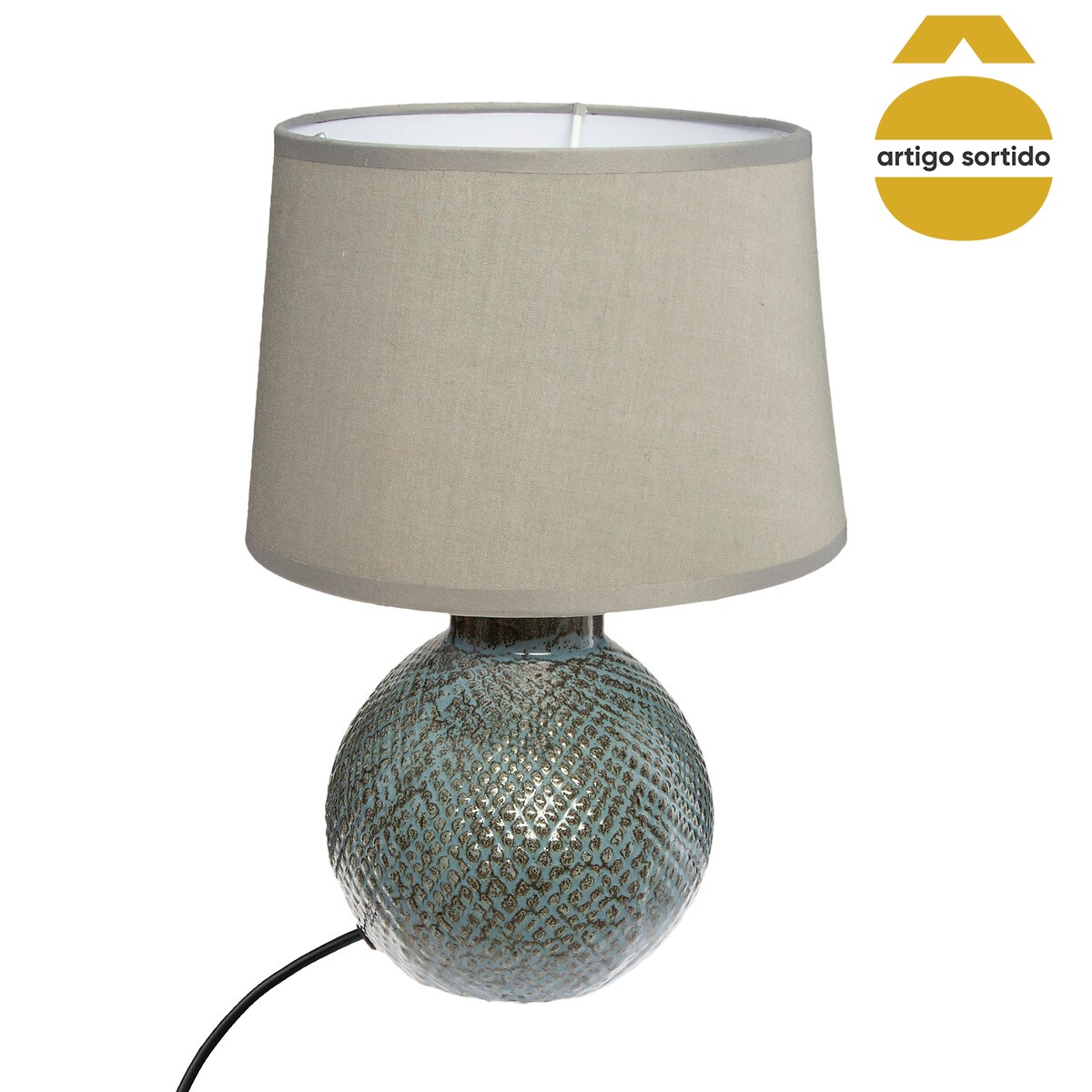 Candeeiro de mesa JOAS bola em cer&acirc;mica