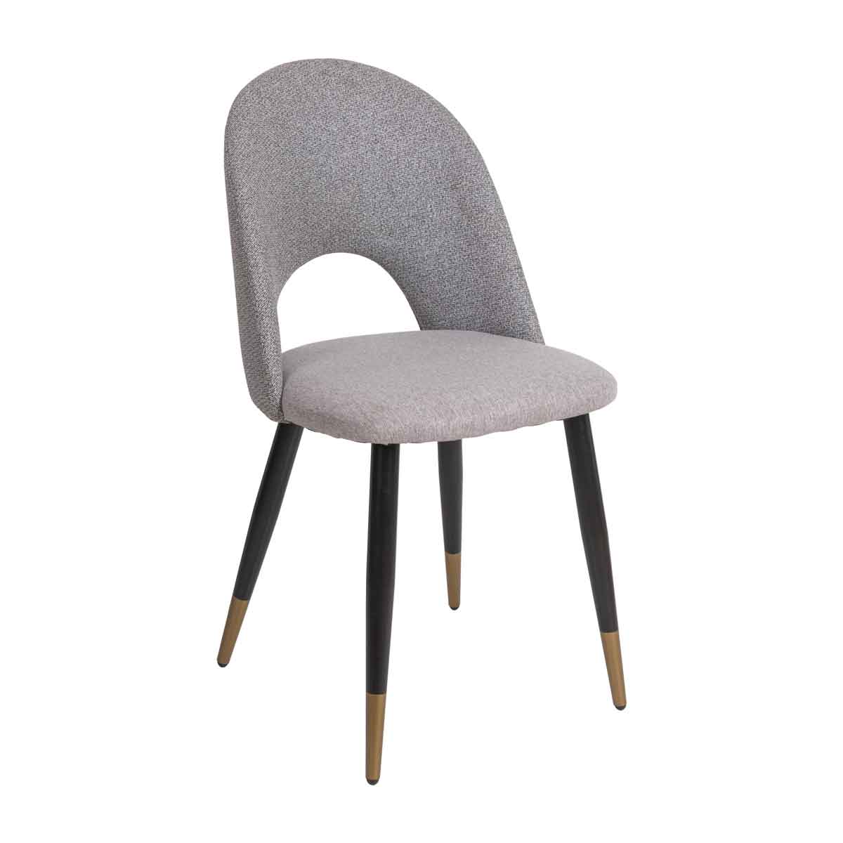 Cadeira RICK cinza com pernas em metal