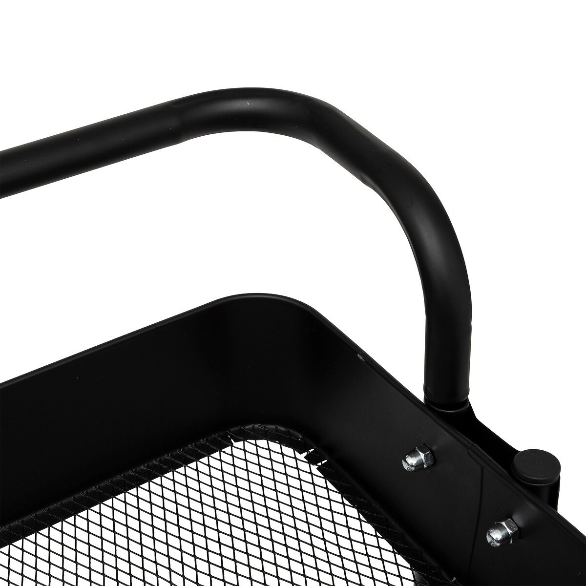 Carrinho de apoio BLACK EDITION preto em metal 86x36,5x45cm