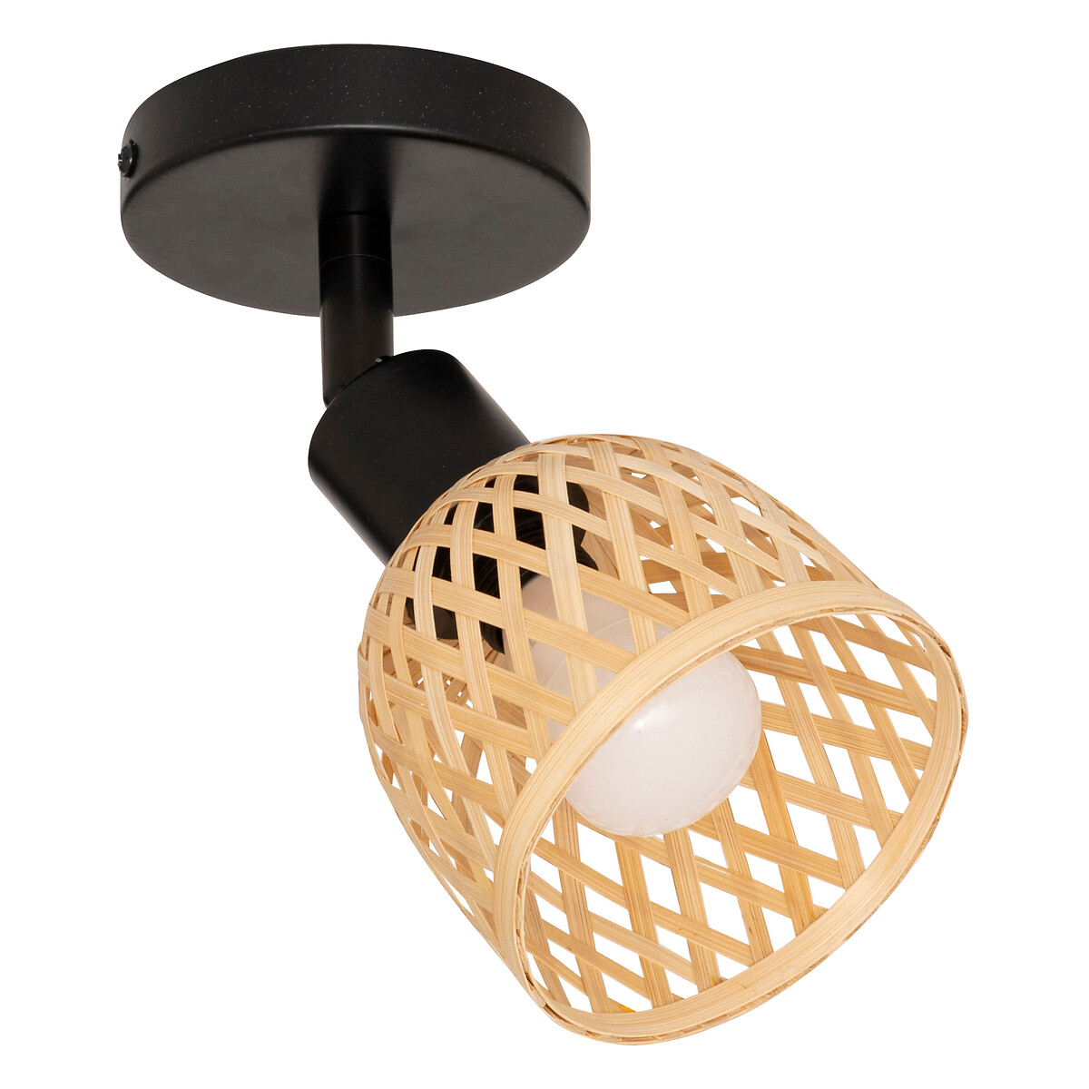 Candeeiro de parede LIO bege efeito r&aacute;fia