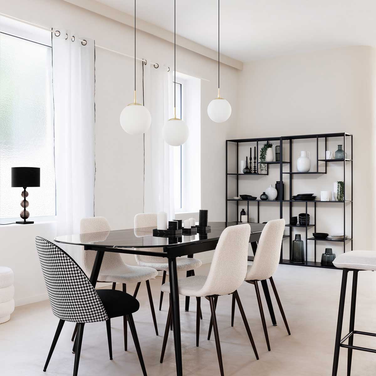 Estante GOTA preta em metal 180cm