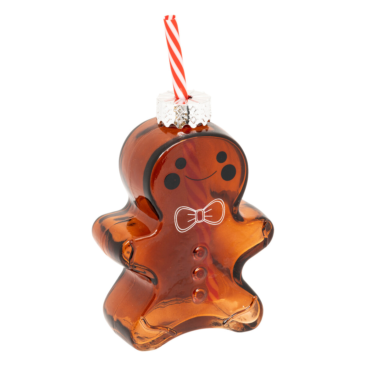 Copo com palhinha boneco de gengibre 19,5cm