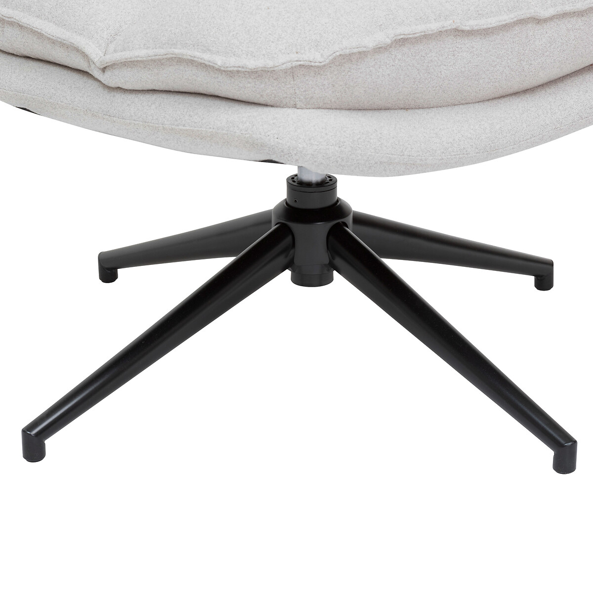 Poltrona giratória cinza em tecido 74,5x64x87cm