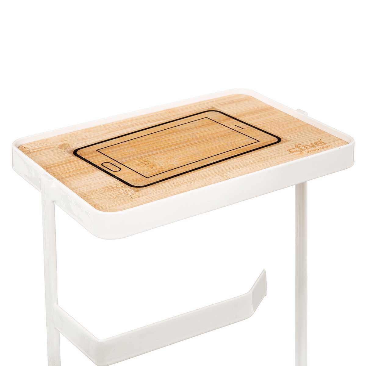 Suporte para papel higi&eacute;nico branco