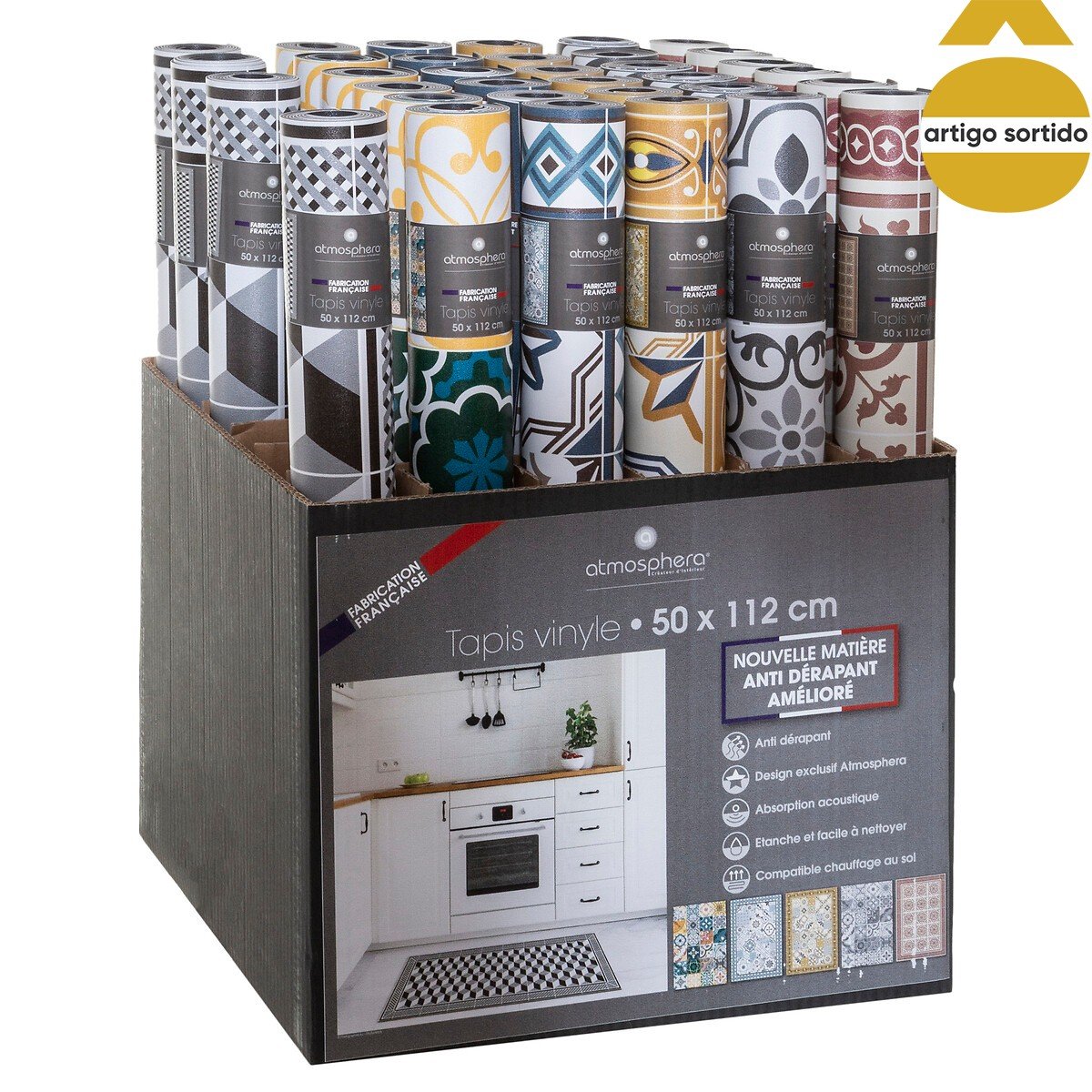 Tapete em vinil mosaico 50x112cm