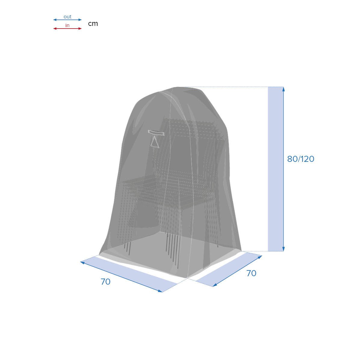 Cobertura para pilha de cadeiras