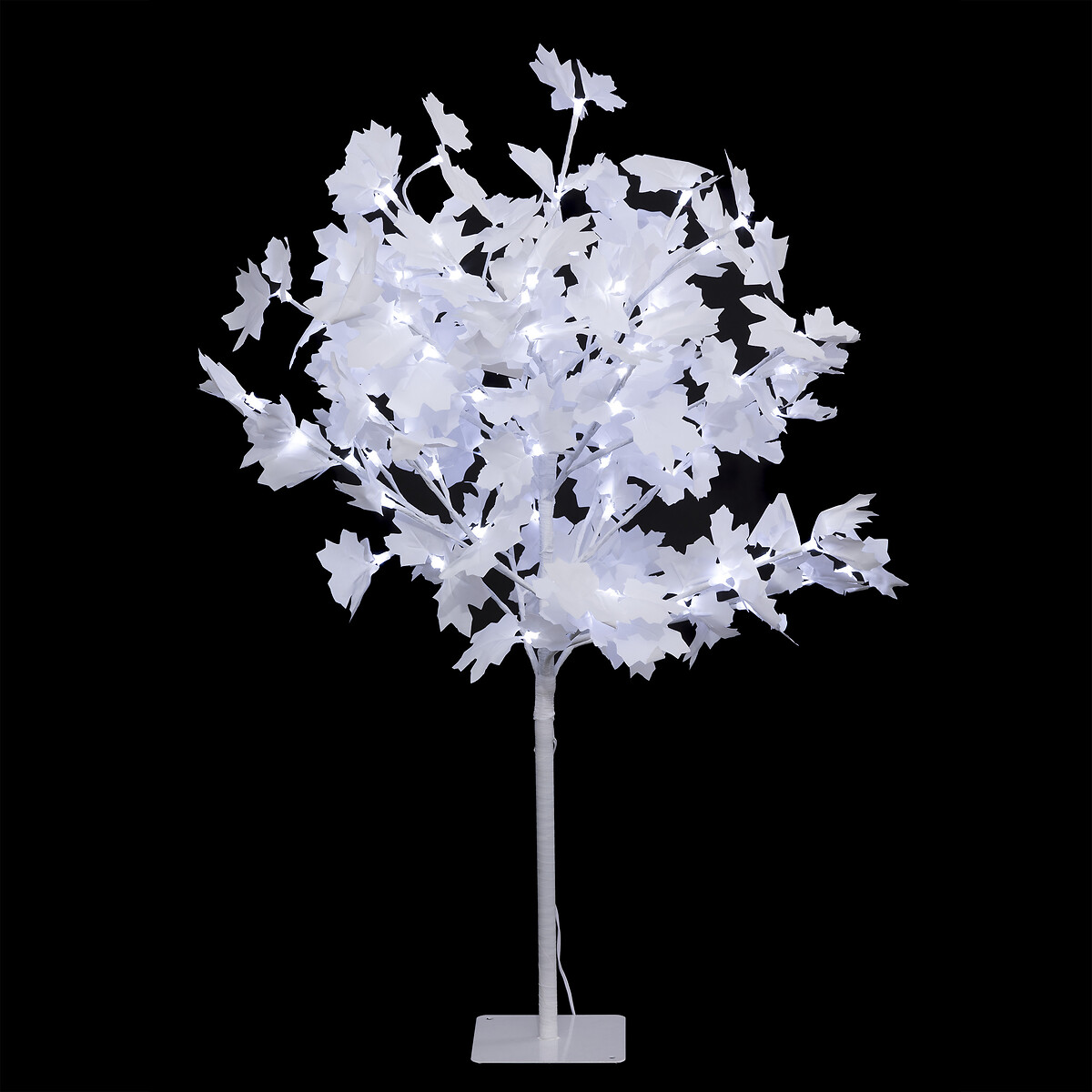 &Aacute;rvore luminosa branco frio em metal 90cm