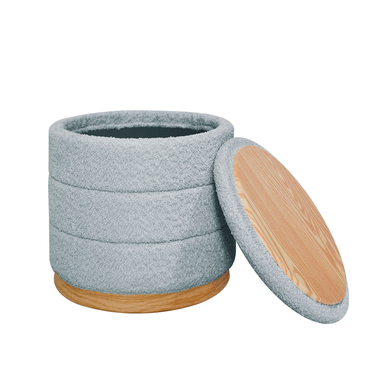 Pufe/mesa BATH cinza claro 37x39cm