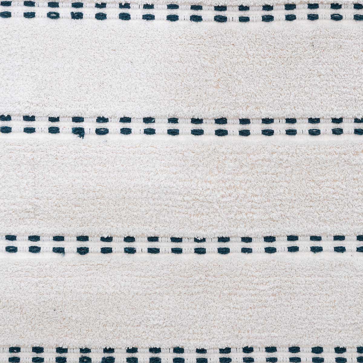 Tapete wc SOLAR azul petr&oacute;leo com pompons 50x75cm