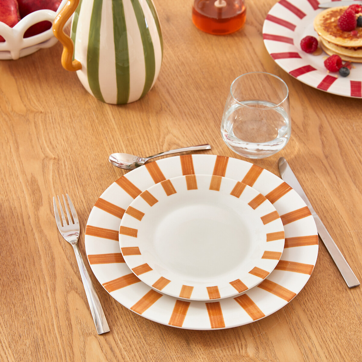 Prato sobremesa CHERI amarelo em porcelana 19cm