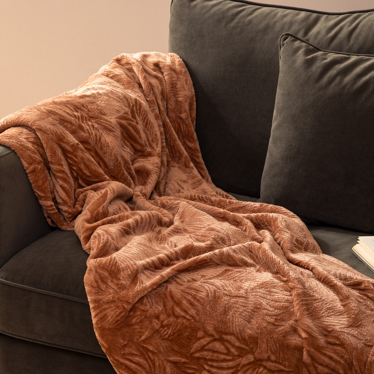 Manta RYO terracota 125x150cm