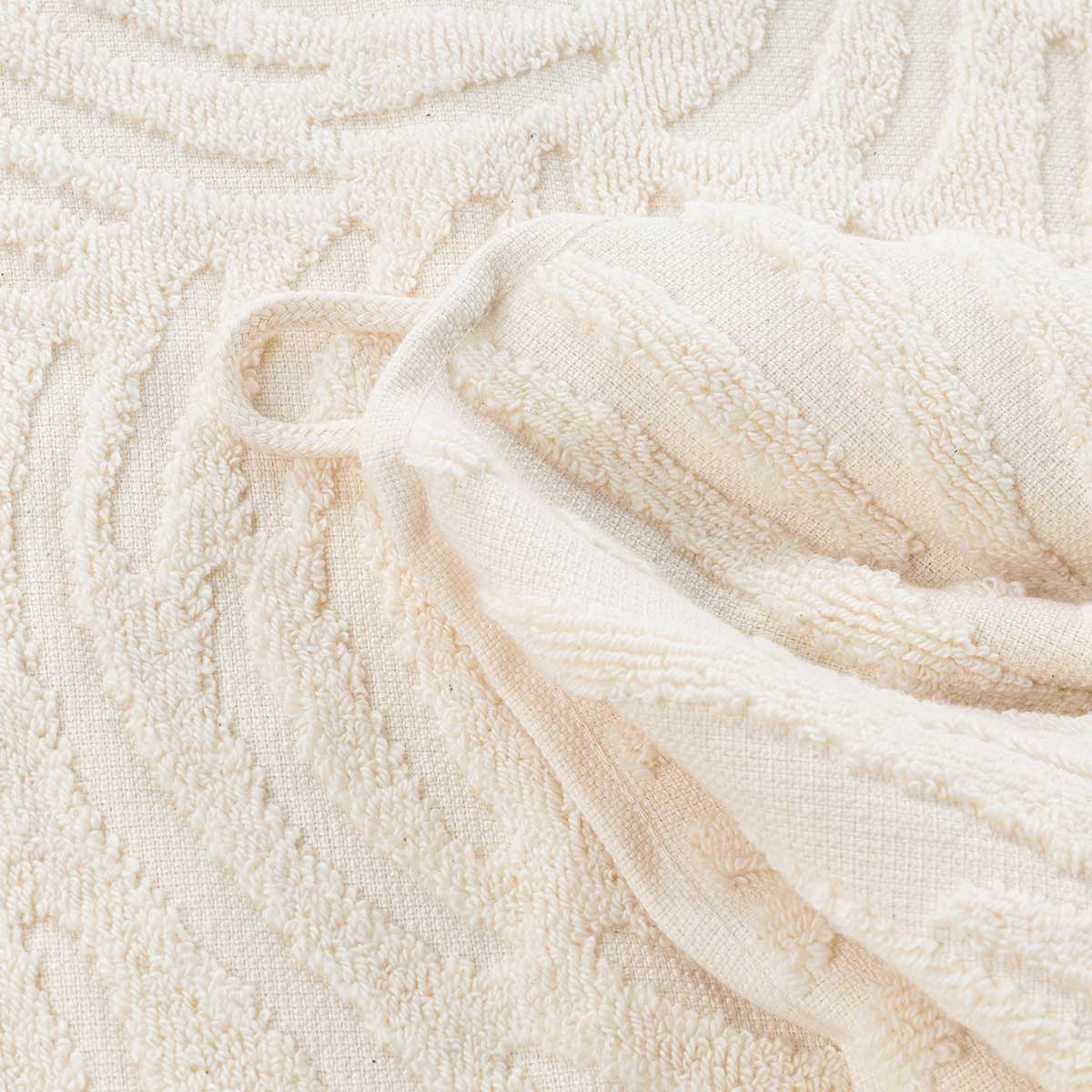 Toalha de mãos PURE bege em algodão 50x100cm