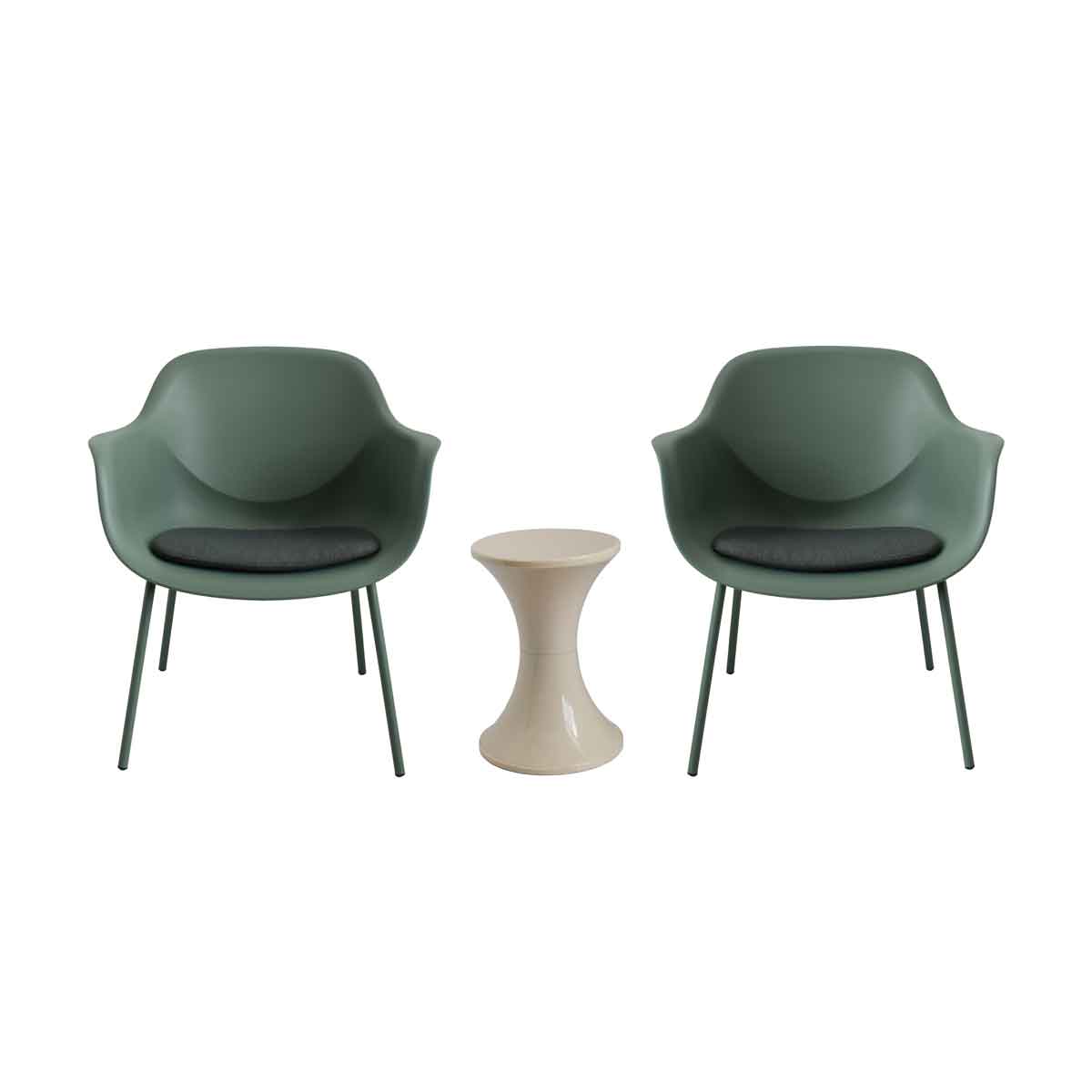 Conjunto de exterior verde olive para 2 pessoas