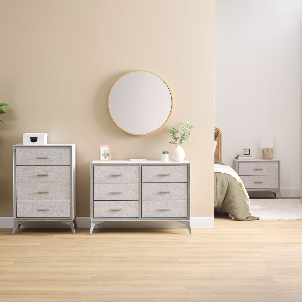 Mesa de cabeceira GRANITE cinza