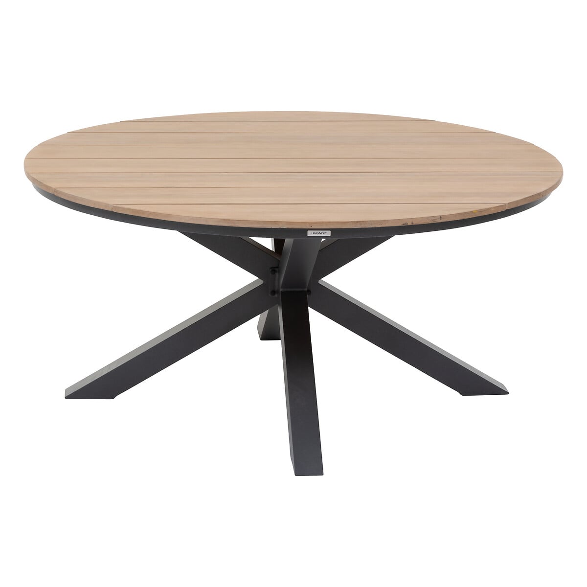 Mesa ORIENGO redonda graphite em madeira ac&aacute;cia 111,5cm